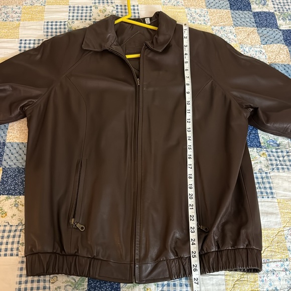 Preston & York Brown Genuine Leather Jacket Medium - Picture 11 of 12